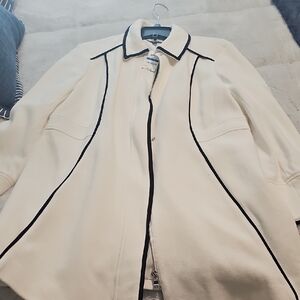 Women's Cream Jacket with Black Trim